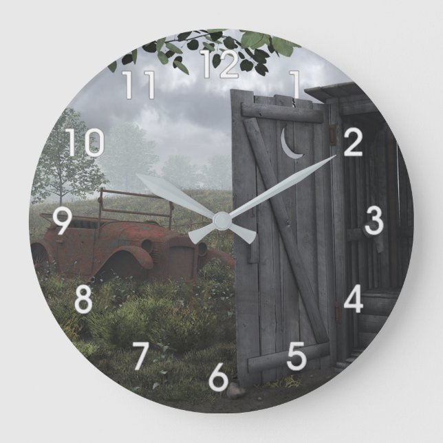 UT HUS OCH RUSTERAT CAR CLOCK STOR KLOCKA (Framsida)