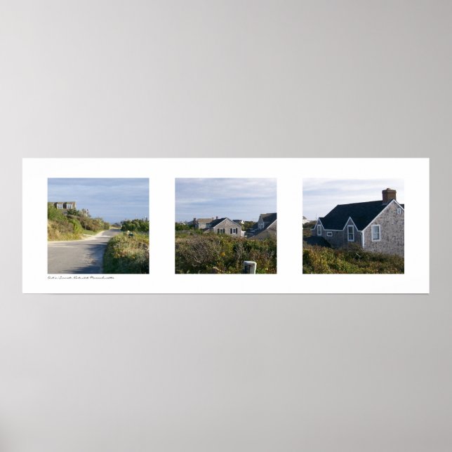 Ut i konset, Nantucket, Massachusetts Triptych Poster (Framsidan)