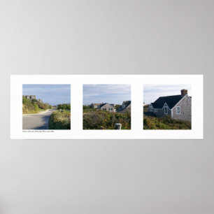 Ut i Sconset, Nantucket, Massachusetts Triptych Poster