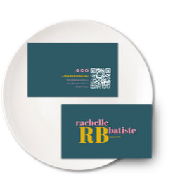 Ut i Stil | QR-kod för Retro Social Media Visitkort