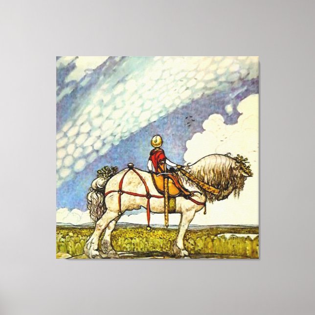 "Ut i världen" av John Bauer Canvastryck (Framsida)