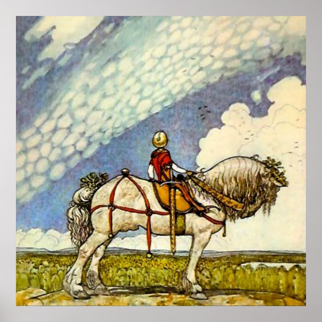 "Ut i världen" av John Bauer Poster (Framsidan)