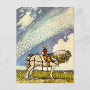 "Ut i världen" av John Bauer Vykort