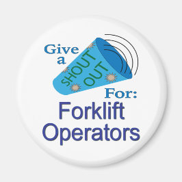 Ut med dig för gaffeloperatörer magnet