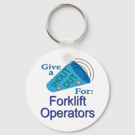 Ut med dig för gaffeloperatörer nyckelring