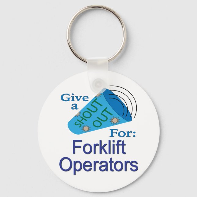 Ut med dig för gaffeloperatörer nyckelring (Framsida)