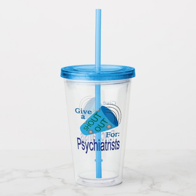 Ut med dig för psykiatriker take away mugg (Framsida)