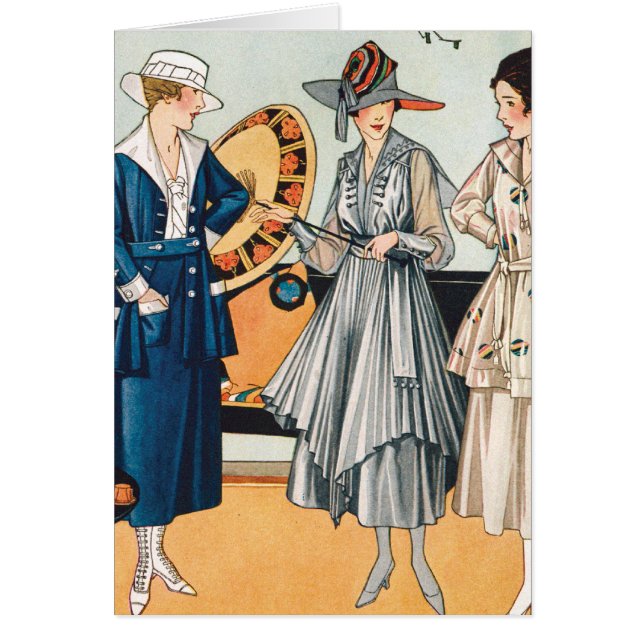 Ut med flickorna hälsningskort (Framsidan)