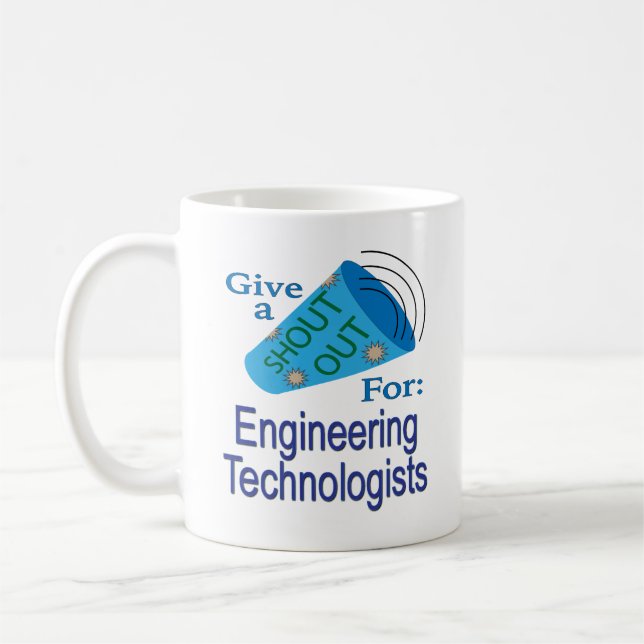 Ut med ingenjörstekniker kaffemugg (Vänster)