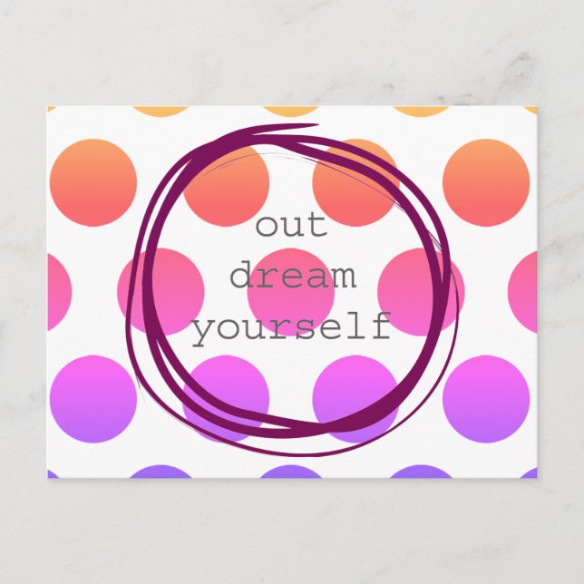 Ut motivational dröm dig vykort (Framsida)