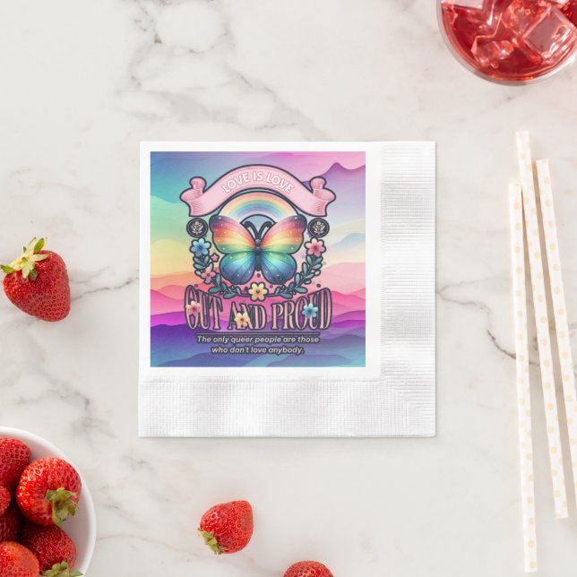 Ut och Proud Gay pride Party Pappersservett (Insitu)