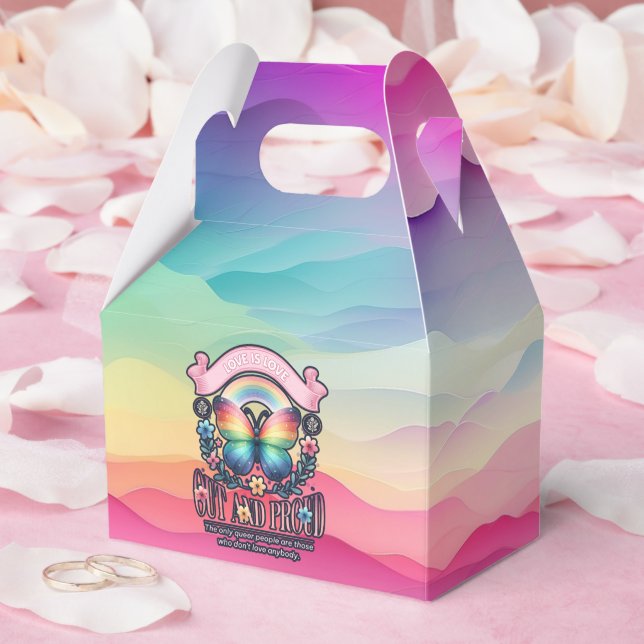 Ut och Proud Gay pride Party Presentaskar (Bröllop)