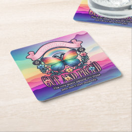 Ut och Proud Gay pride Party Underlägg Papper Kvadrat