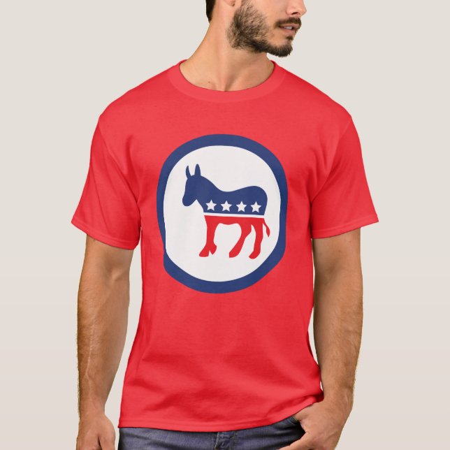Ut och rösta | Demokratiska Party Donkey T Shirt (Framsida)