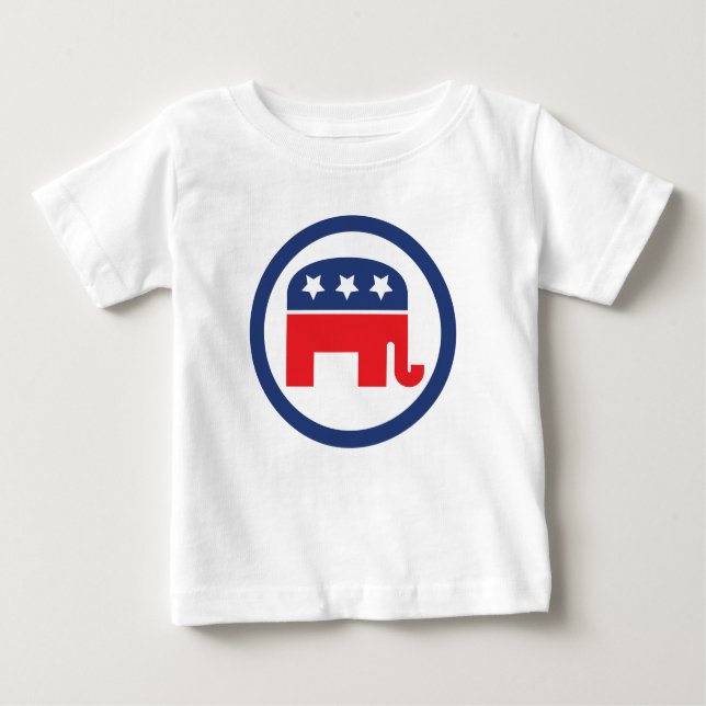Ut och rösta | Republican Party Elephant T Shirt (Framsida)
