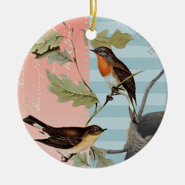 Ut på en limb.. julgransprydnad keramik (Framsidan)