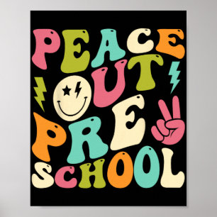 Ut Preschool Groovy Studenten förra skoldagen Poster