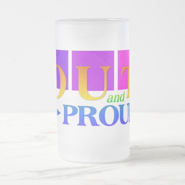 Ut & PROUD mugg - välj stil & färg (Center)