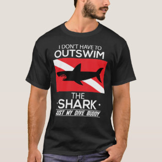 Ut Simman min  Buddy Funny Shark-Dyka T Shirt