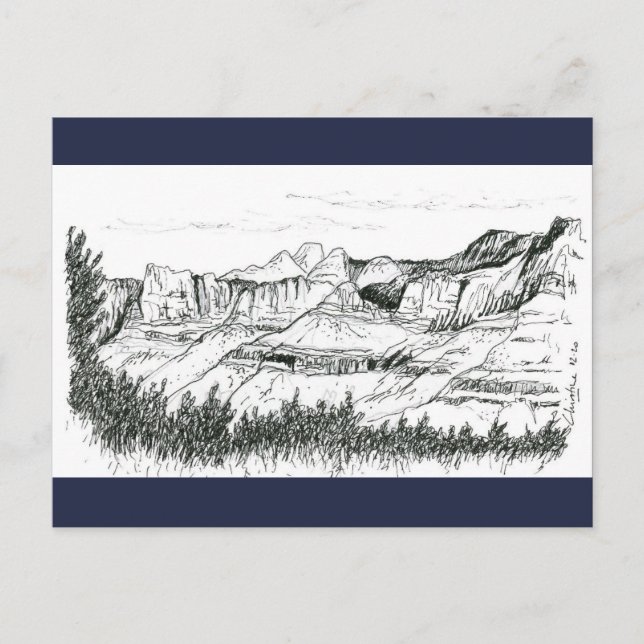 UT-skiss över området för berg av Gooseberry Mount Vykort (Framsida)