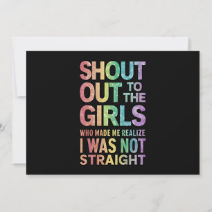 Ut till Girls Gay pride Rainbow Flagga HBT Inbjudningar