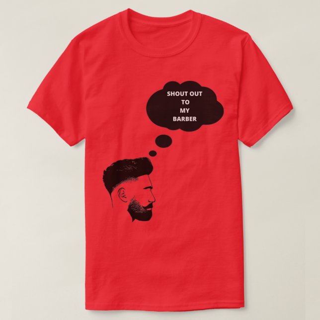Ut till min barber t shirt (Design framsida)