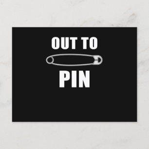 Ut till Pin Wrestling Pun Pinfall Blockout Vykort