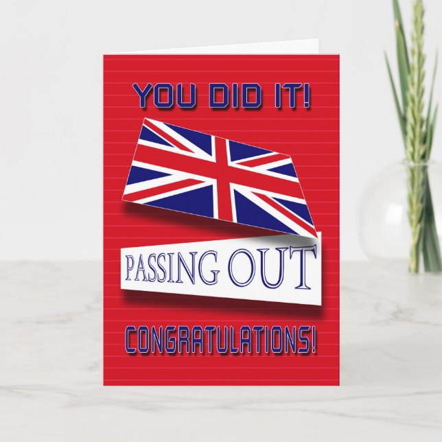 Ut, Union Jack, du gjorde det! UK FLAGGA Kort (Framsida)
