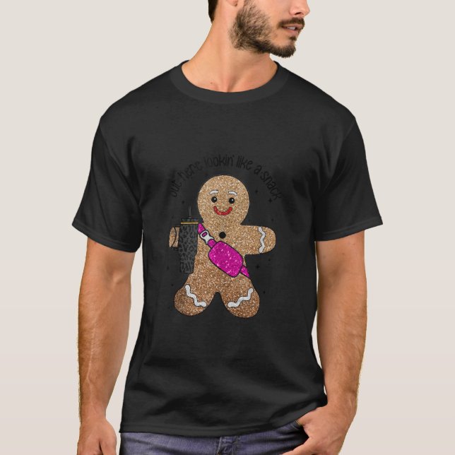 UT-uppslag som en gnickande jultomgångare T Shirt (Framsida)