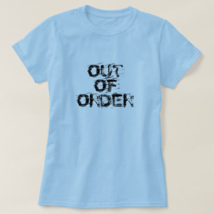 Ut ur beställa svart text tee shirt