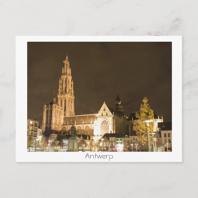 Ut ur Dam katedral Vykort (Framsida)