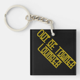 Ut ur den Towner loungeren Keychain - gult/svart