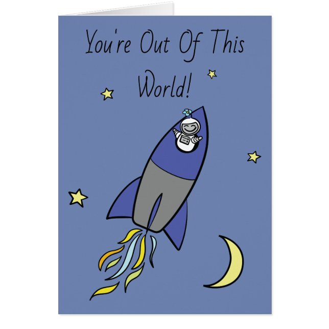 Ut ur denna värld hälsningskort (Framsidan)