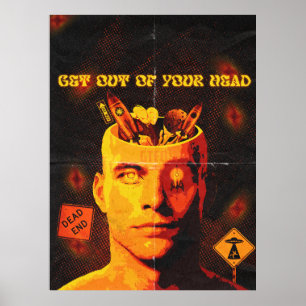 Ut ur ditt huvud - Poster med surrealistisk poppgr