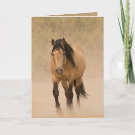 Ut ur Dust Vild Horse Greeting Card Kort
