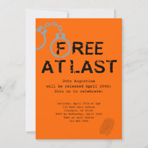 Ut ur fängelset Välkommen hem Party Inbjudningar