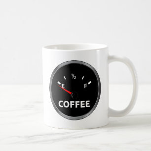 Ut ur kaffe tanka mätinstrumentet kaffemugg
