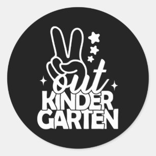 Ut ur Kindergarten Grad förra dagen, lärare K Runt Klistermärke