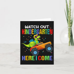 Ut ur Kindergarten här i Kom första Dinosaur-dagen Kort
