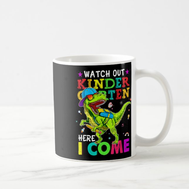 Ut ur Kindergarten här, jag Kom Dinosaurs tillbaka Kaffemugg (Höger)
