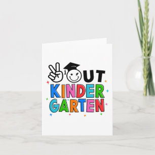 Ut ur Kindergarten Studenten förra dagen på skolgå Kort