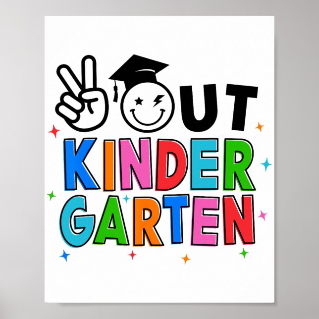 Ut ur Kindergarten Studenten förra dagen på skolgå Poster (Framsidan)