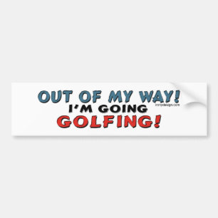 Ut ur min långt golfspelbildekal bildekal