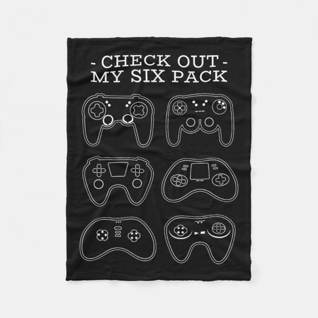 Ut ur min sixpack - Roligt Gamer Video Game Spelar Fleecefilt (Framsidan)
