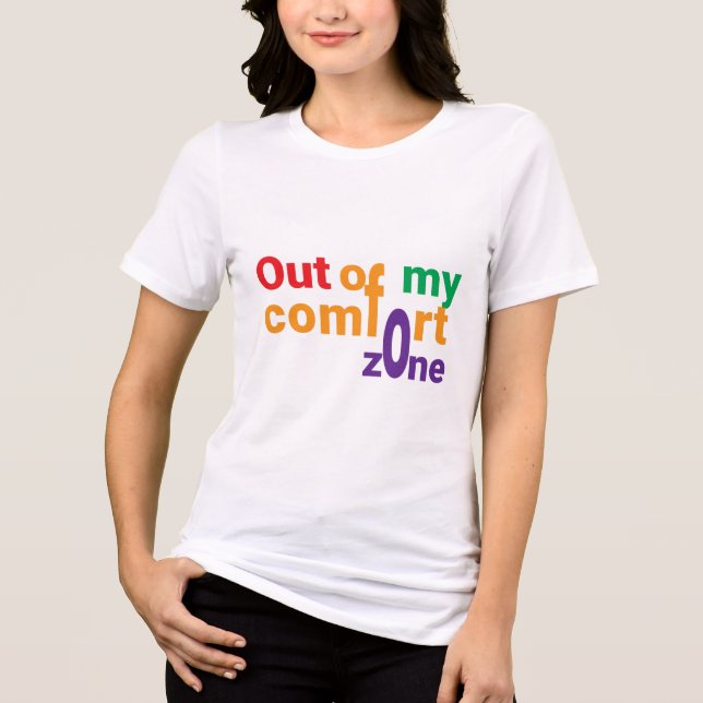 Ut ur min tröst Zon T Shirt (Framsida)