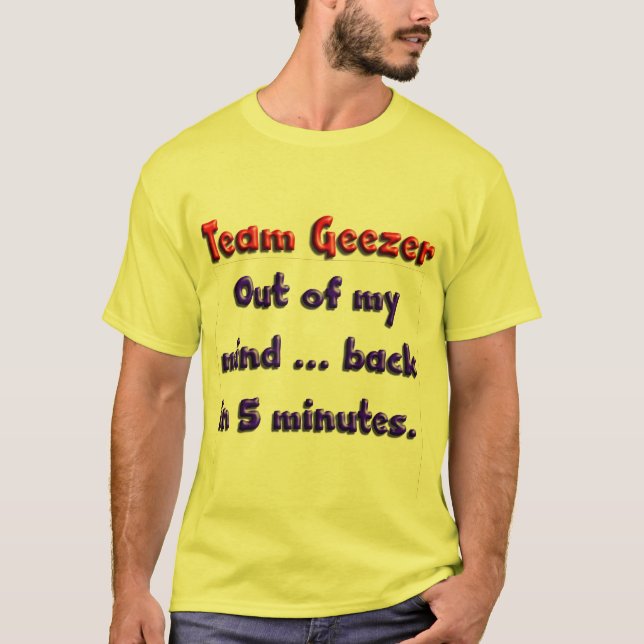 Ut ur mitt vara besvärad… tillbaka i 5 minuter t shirt (Framsida)