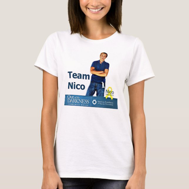 Ut ur mörkret gå lagskjortaexempel 1 tee (Framsida)