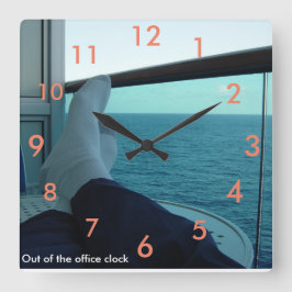 Ut ur Office-klockan Fyrkantig Klocka