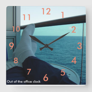 Ut ur Office-klockan Fyrkantig Klocka
