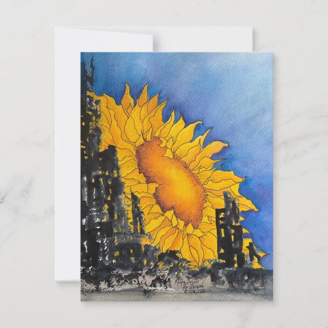 Ut ur ruinerna tack kort (Framsida)